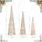 Glitzhome® Lighted Christmas Champagne Gold Cone Tree Outdoor Décor Set
